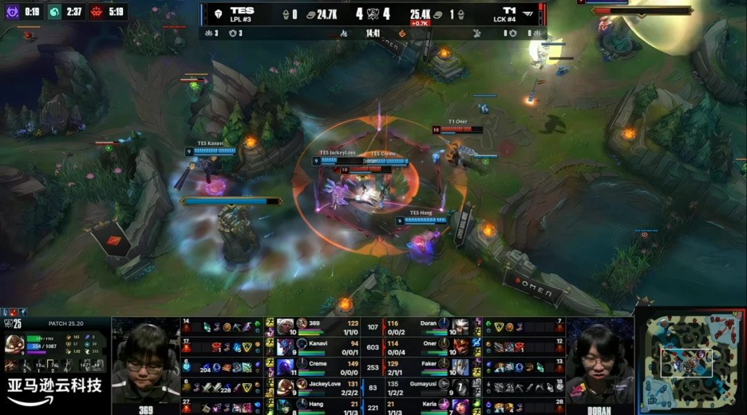 《英雄联盟》S15全球总决赛半决赛TES对阵T1战报：不在今天