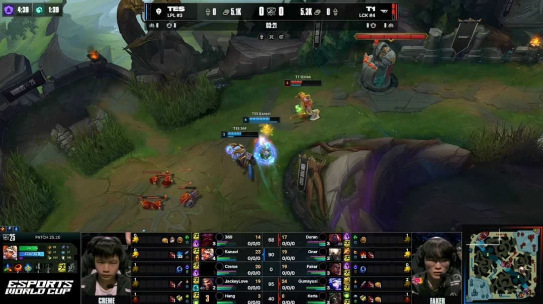 《英雄联盟》S15全球总决赛半决赛TES对阵T1战报：不在今天