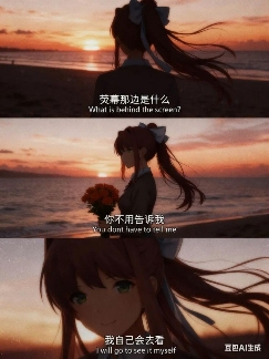 用AI生成的海边氛围三宫格，怎么内容变得越来越抽象了？