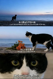 用AI生成的海边氛围三宫格，怎么内容变得越来越抽象了？