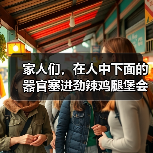 家人们，在人中下面的器官塞进劲辣鸡腿堡会很舒服（图1）