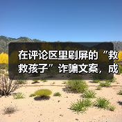 在评论区里刷屏的“救救孩子”诈骗文案，成了新的抽象定型文（图3）