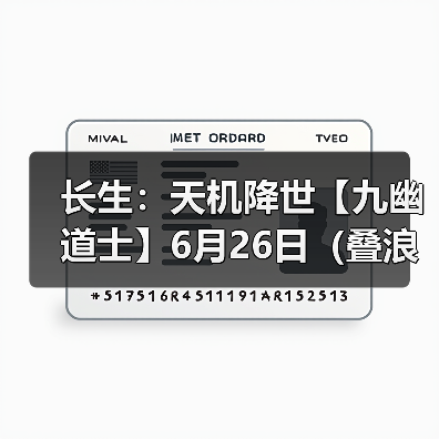长生:天机降世【九幽道士】6月26日(叠浪+叠浪X3+生效2)(图4) 长生:天机降世【九幽道士】6月26日(叠浪+叠浪X3+生效2)(图4)