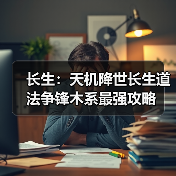 长生:天机降世长生道法争锋木系最强攻略(图4) 长生:天机降世长生道法争锋木系最强攻略(图4)