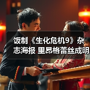 饭制《生化危机9》杂志海报 里昂格蕾丝成明星（图3）