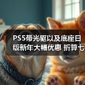PS5带光驱以及底座日版新年大幅优惠 折算七折促销