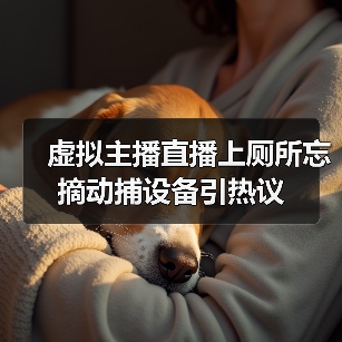 虚拟主播直播上厕所忘摘动捕设备引热议（图3）