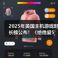 2025年美国主机游戏时长榜公布！《给他爱5》仅排第三