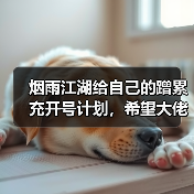 烟雨江湖给自己的蹭累充开号计划，希望大佬斧正