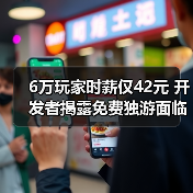 6万玩家时薪仅42元 开发者揭露免费独游面临变现困局
