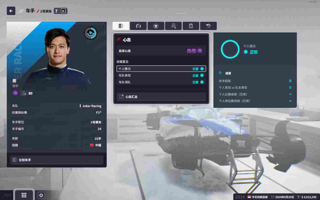 《F1®车队经理2024》评测：心态爆炸