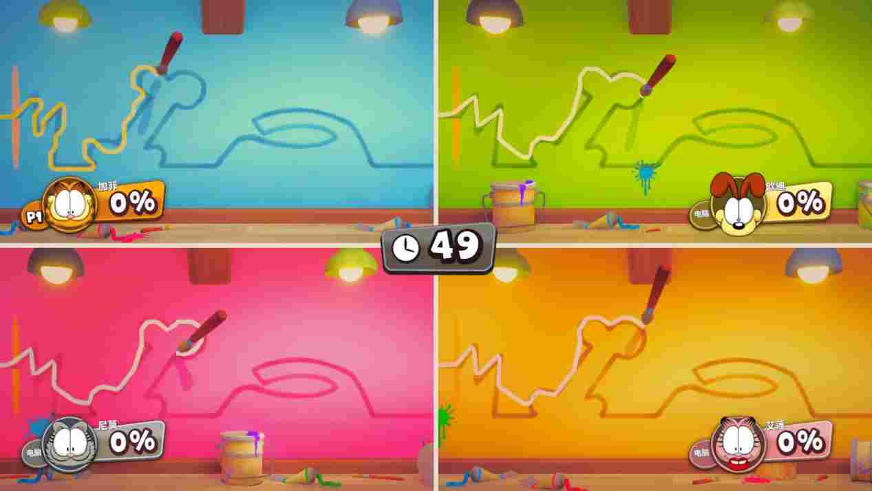《加菲猫千层面派对》评测:强手棋加小游戏,我觉得不行