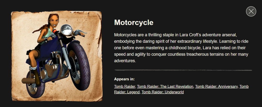 《古墓丽影：催化剂》劳拉设定公开 摩托车或将回归！