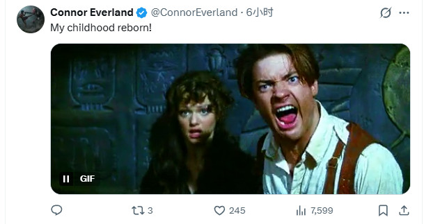 布兰登·费舍《木乃伊4》定档 2028年5月19日上映