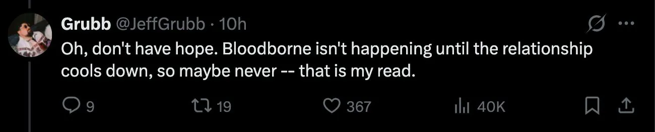 传F社不喜欢《恶魔之魂:重制版》 导致《血源》重制受阻