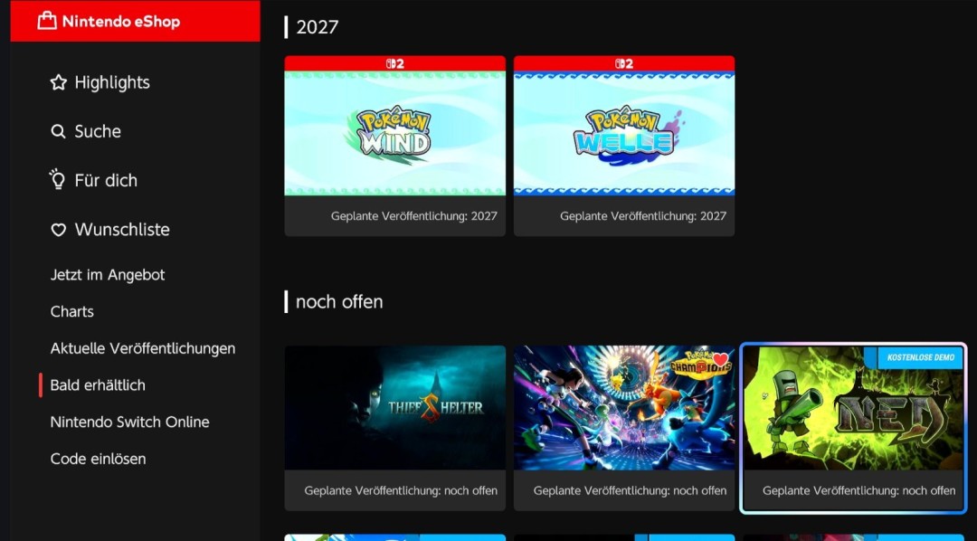 心愿单已开？《宝可梦 风/波》多国eShop页面曝光