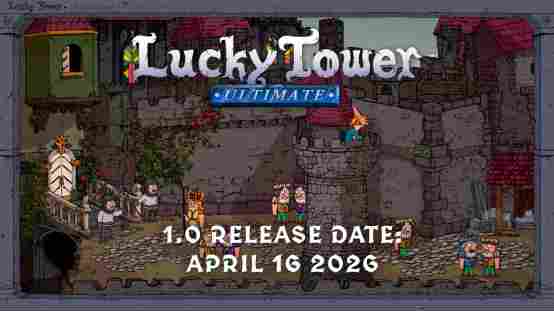 搞笑肉鸽动作游戏《终极幸运之塔》宣布将于4月17日推出1.0正式版，并登陆NS